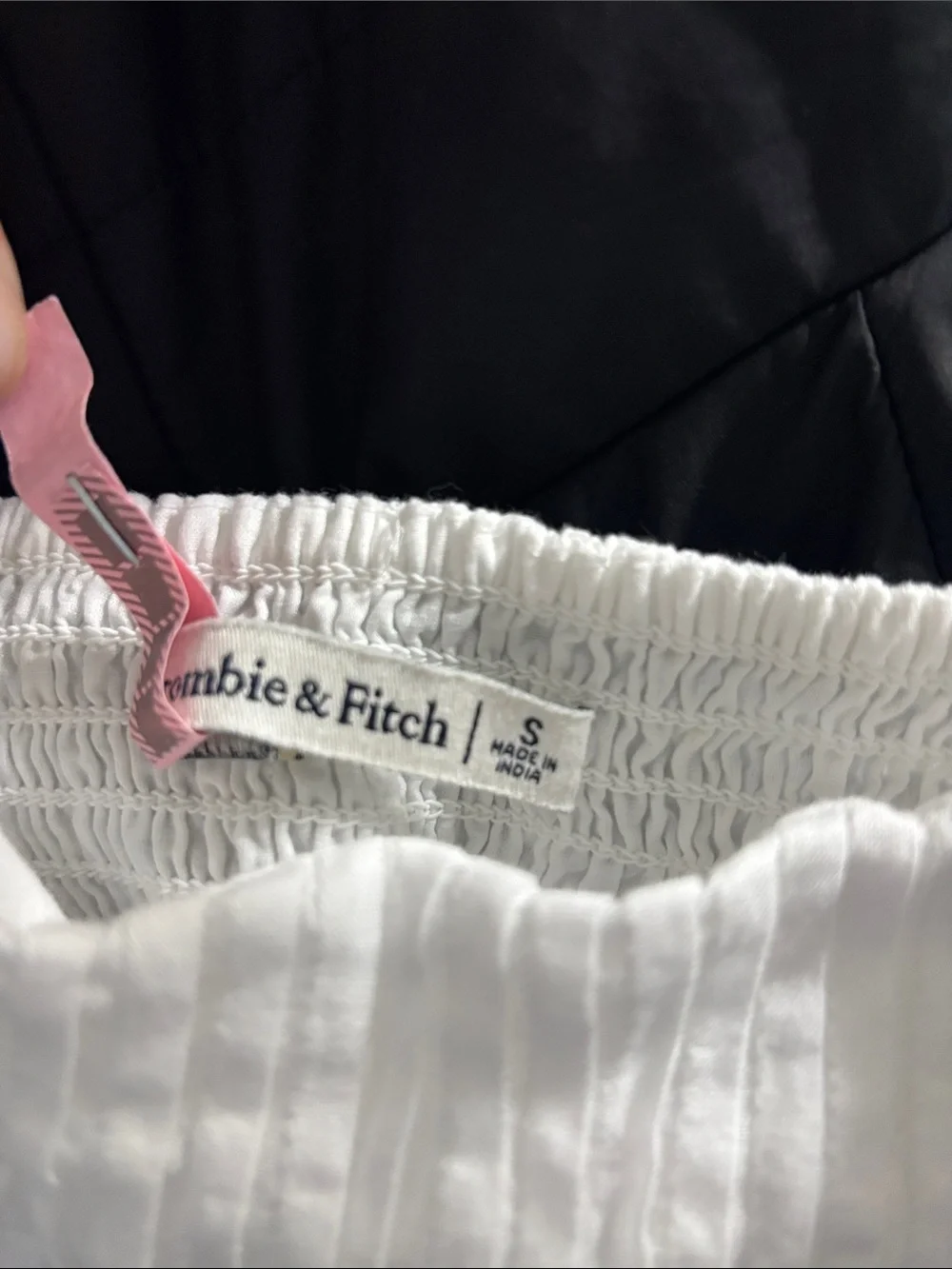 Abercrombie & Fitch White Smocked Tube Top